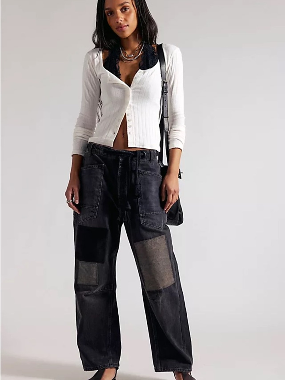 We The Free Moxie Jeans Barrel Wide Leg Sz 27